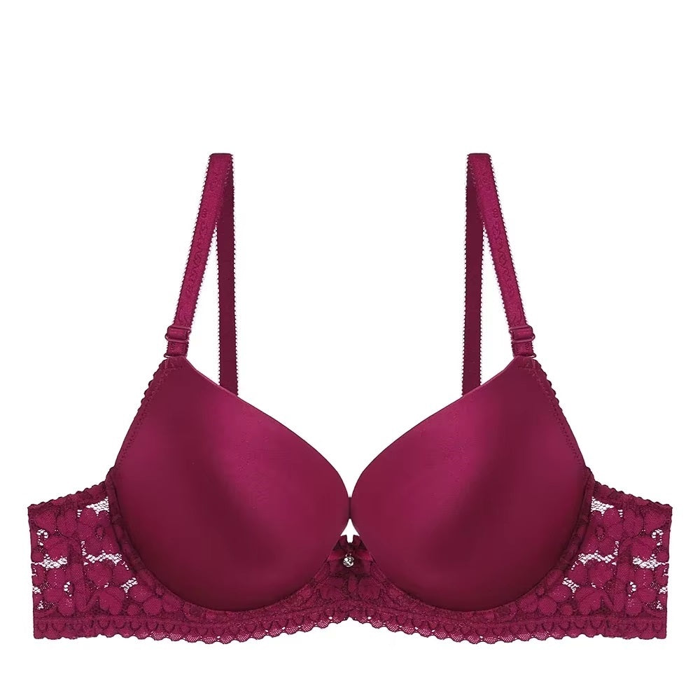 Elegant Spandex Push-Up Bra with Convertible Straps & Underwire