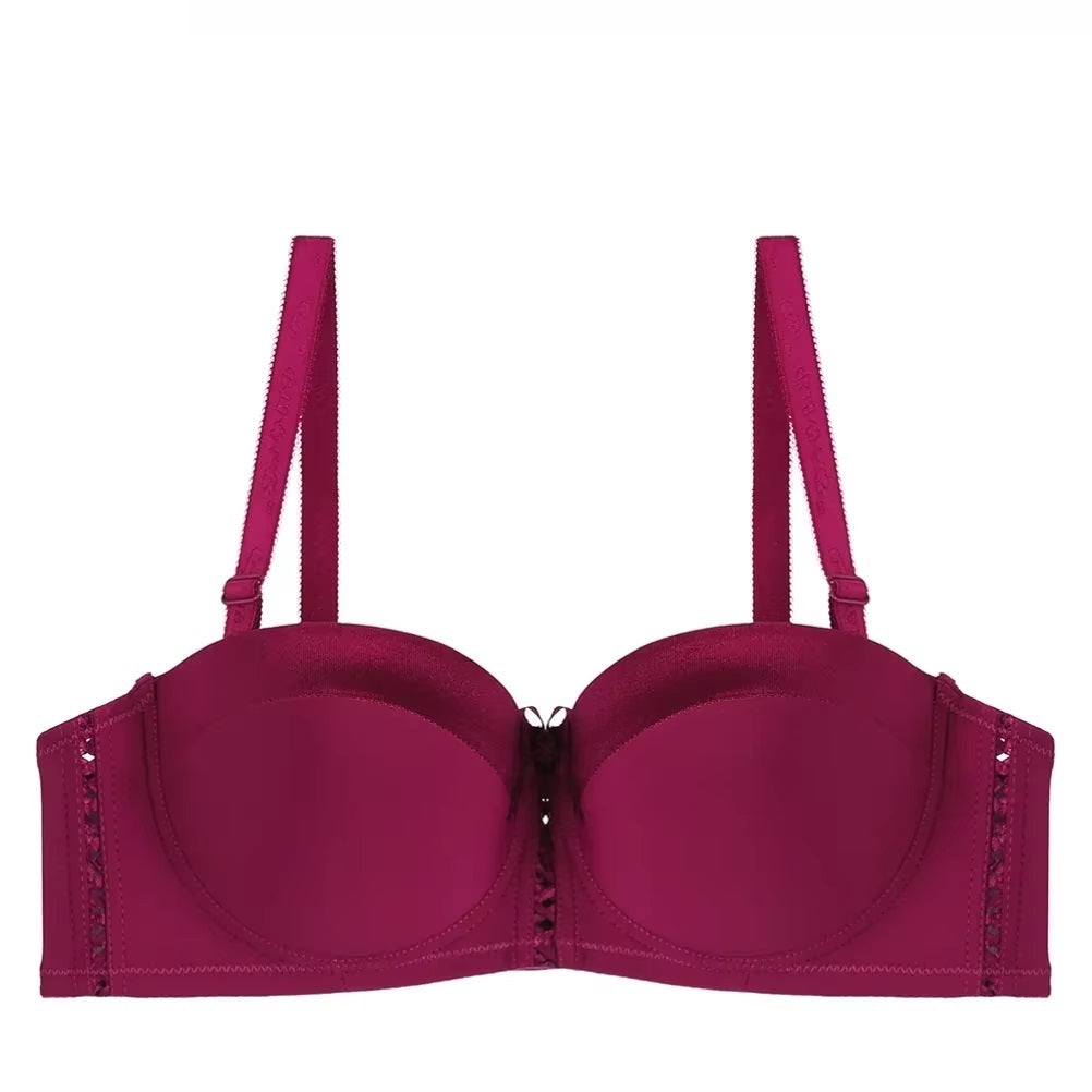 Anti-sagging Bow Tie Hollow Out Balconette Bra