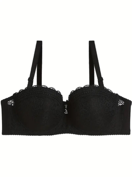 Contrast Lace Balconette Bra