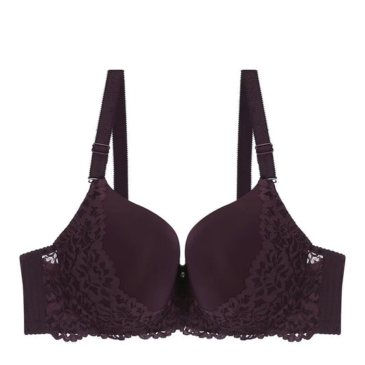 Luxury Lace D Cup Push-Up Bra with Adjustable Straps