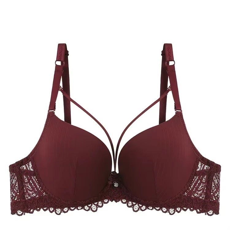 Stylish B Cup Two Hook Closure Underwire Bra