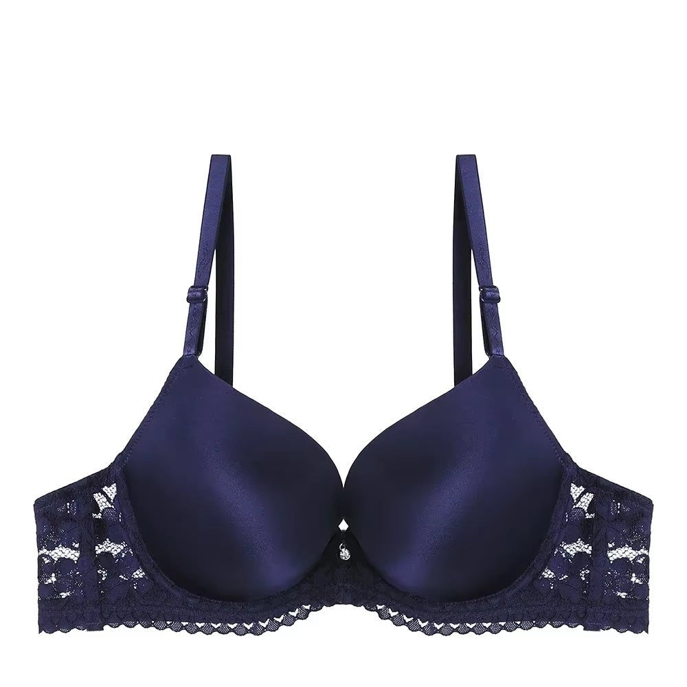 Elegant Spandex Push-Up Bra with Convertible Straps & Underwire