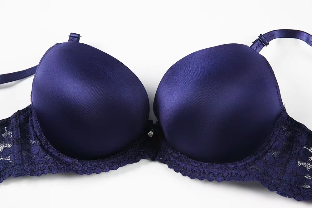 Elegant Spandex Push-Up Bra with Convertible Straps & Underwire