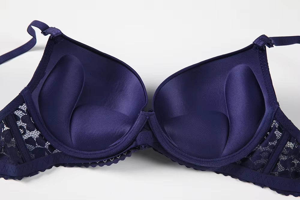 Elegant Spandex Push-Up Bra with Convertible Straps & Underwire