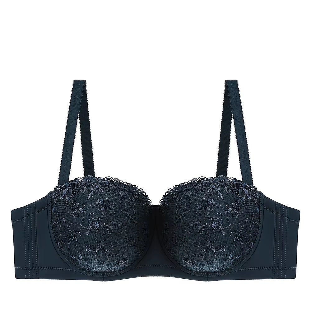 Elegant Lace Floral Half Cup Underwire Bra