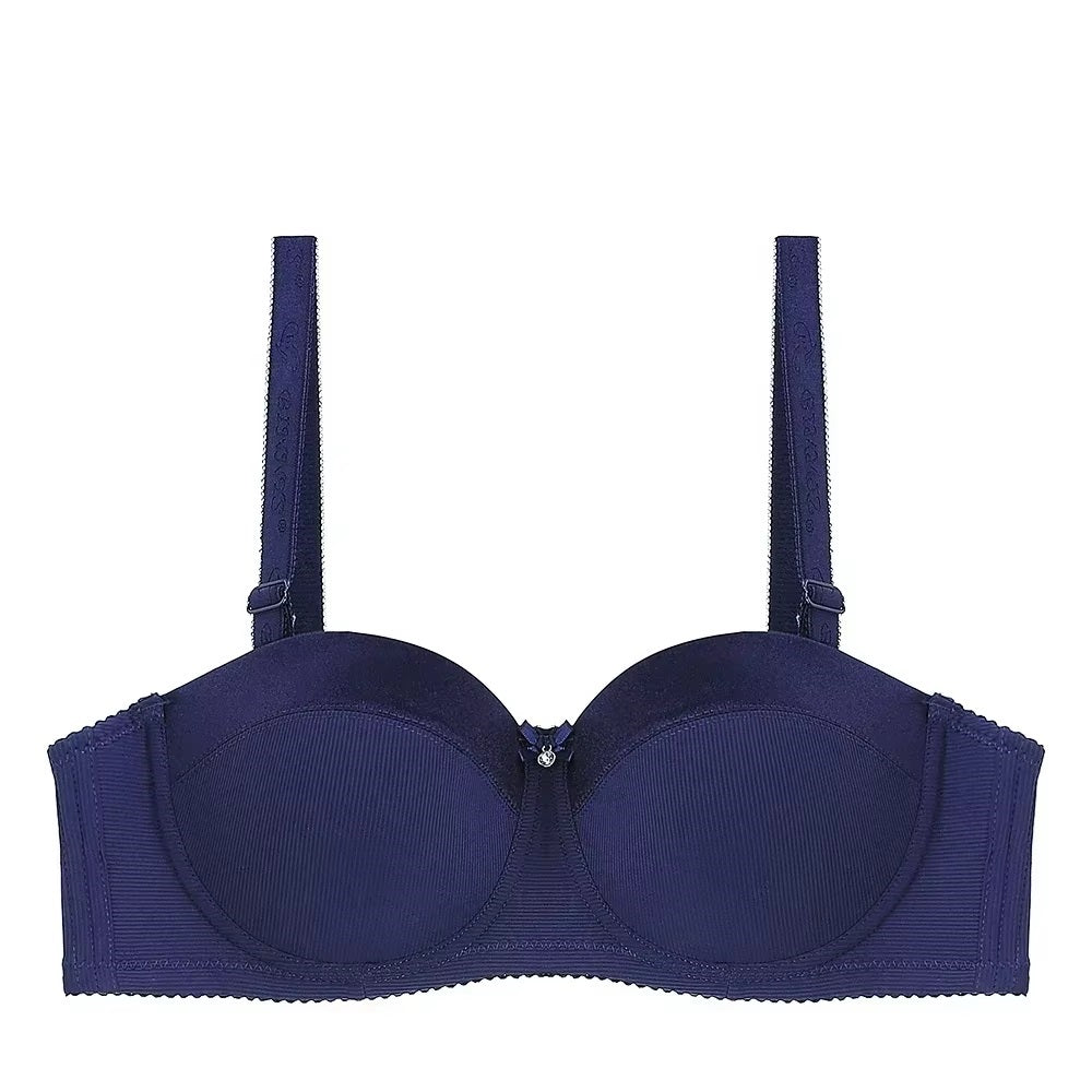 Stylish Half Cup Underwire with Adjustable Straps Push-Up Bra