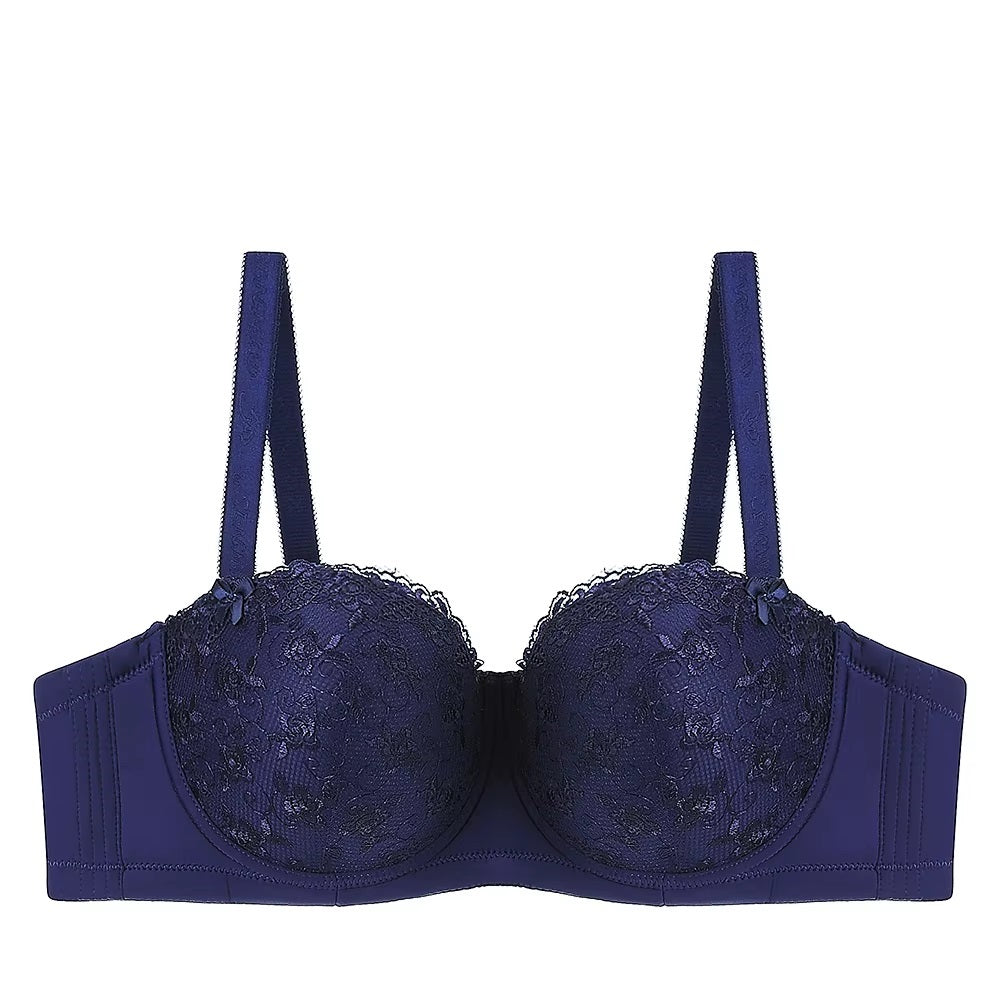 Elegant Lace Floral Half Cup Underwire Bra